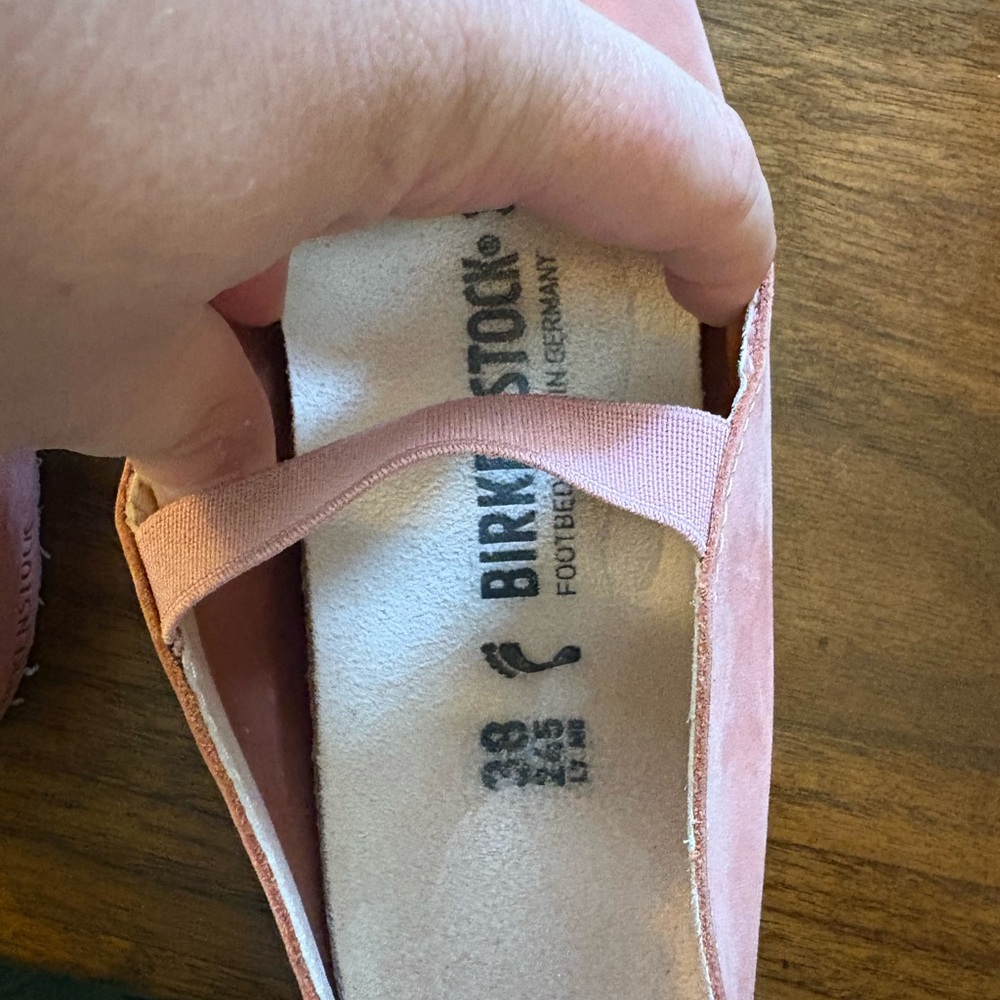 Birkenstock Tess Women’s size 7 (EU38) pink suede Mary Jane NWOB - Picture 2 of 5